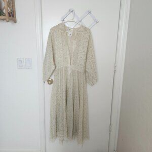 Vintage Gunne Sax Floral White Dress